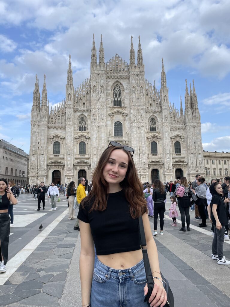 Me in front of the Duomo Milano