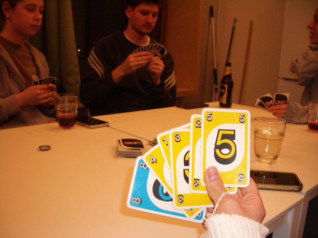 Picture while playing UNO